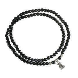 DICHENGSHUN Oriental Style 6mm Wraparound Bracelet Vintage Blessing Bag Decoration Long Bracelet for Men and Women