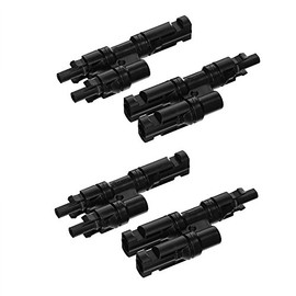 Renogy 2 Sets of Branch Connectors Solar Connectors Y Connector in Pair MMF+FFM, Pack of 2, Black