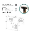 OZCO Building Products 51766 OZCO Ironwood T Connectors w/Hex Cap