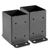 SPACEEUP 4x4 Post Base 2 Pcs, Inner Size 3.6"x3.6" Deck
