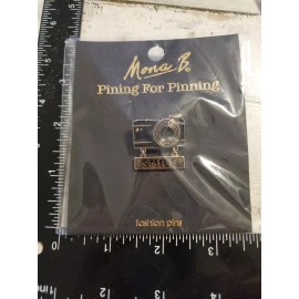 Mona B Camera Smile Hanging Chain Enamel Pin Zo