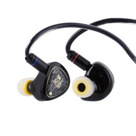 Linsoul TANGZU Wan'er S.G II in Ear Monitor,HiFi Wired Earbuds,10mm Dynamic Driver PET Diaphragm Gaming IEM Earphones with 2Pin Detachable OFC Cable for Audiophile DJ Stage (Clear Black, 3.5mm Mic)