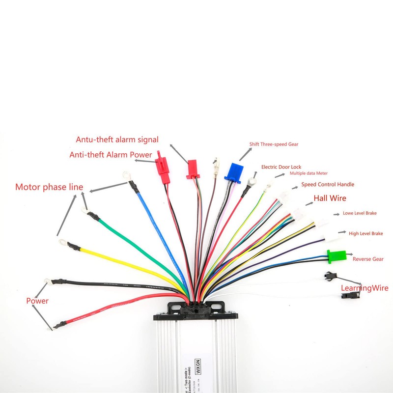 Electric Motor Controller 48V 60V 64V 1000W‑1500W Controller Brushless Speed