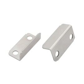 JianLing 10PCS Furniture Lock Retainer Latch 29mm Iron Desk Drawer Lock Cabinet L-Lock Knocker Plate for Drawer Kitchen Cabinet Wardrobe White