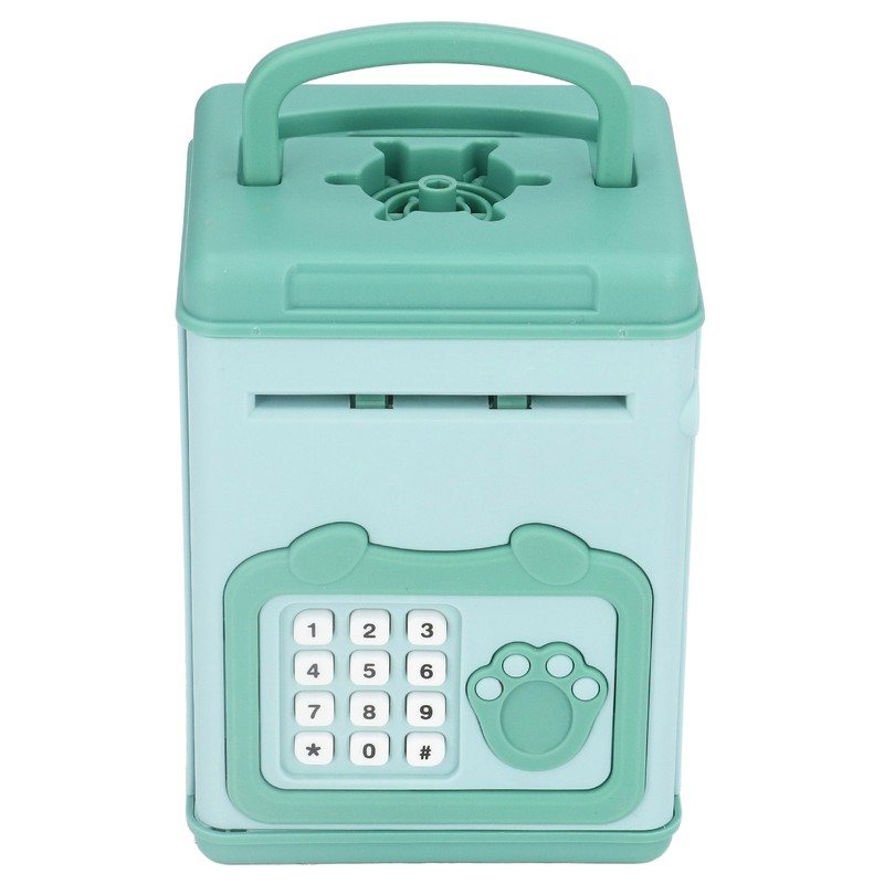 Fingerprint Password Cash Piggy Bank for Kids Auto Scroll Paper