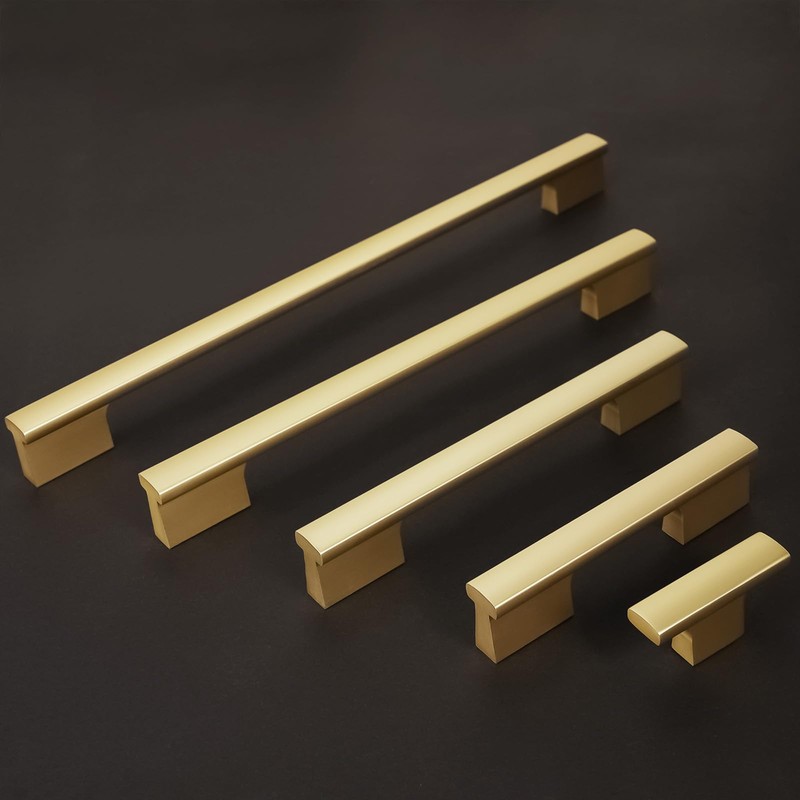 Amasideca 10 Pack Brushed Gold Cabinet Pulls 3 Inch Hole