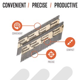 Paslode, Framing Nails and Fuel Pack, 650522, 2 3/8 inch x .113 Gauge, Smooth Brite, 1 Fuel Cell and 1,000 Nails
