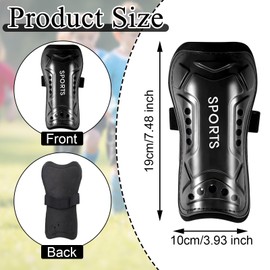 Football Shin Pads, Protective Soccer Shin Pads Kids Adults Shin Guards Beginner Elite Athlete Kids Shin Pad for Adults Children Teenagers Boys And GirlsBlack(Adult)
