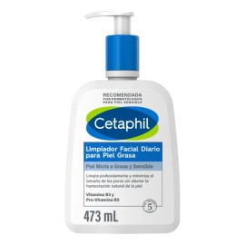 Limpiador Facial Diario Cetaphil Para Piel Grasa 473 Ml