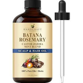 Batana & Rosemary Hair Oil – 2 Fl Oz – Scalp Treatment & Strengthening for Thinning, Dry Scalp, Split Ends – Natural Hair Oil for Women & Men – Intensive Repair & Nourishing Formula