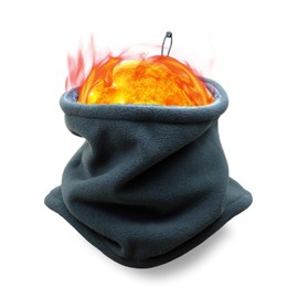 Scndtne Neck Warmer, Men's, Women's, Neck Guard, Cold Protection, Windproof, Autumn/Winter, Extremely Warm, 8.8 oz (250 g), High Quality Skin-friendly Rabbit Velvet, Adjustable Cord, Neck Warmer,