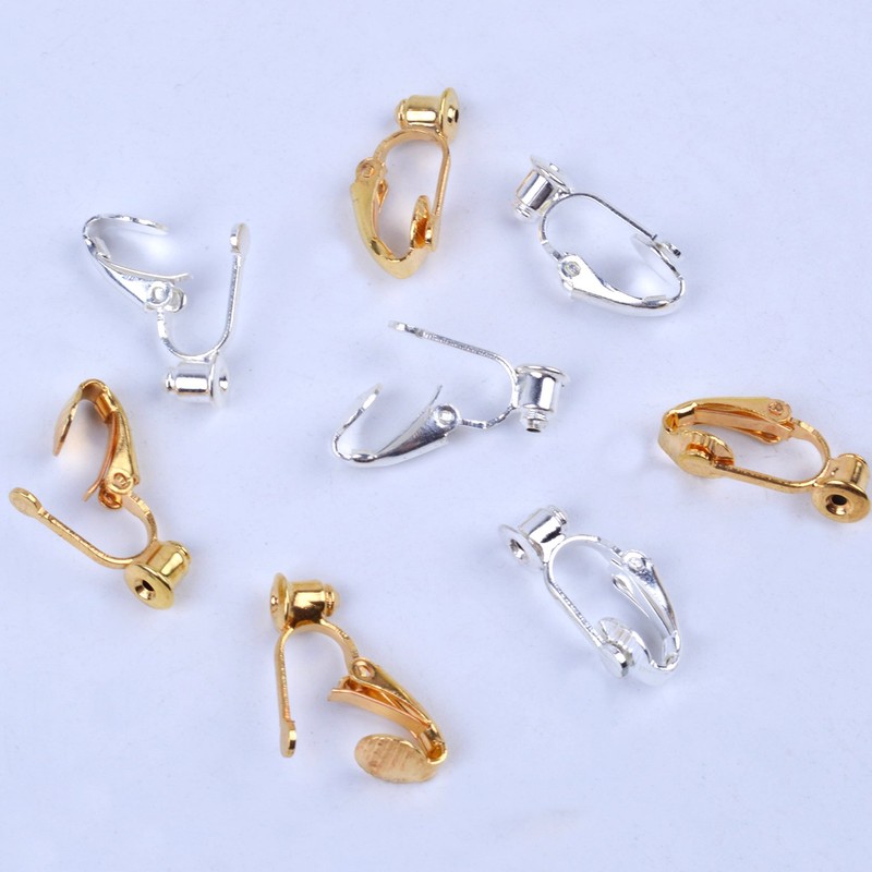 BronaGrand 20 Pieces Earring Clip Backs Clip-on Earring Converter Components
