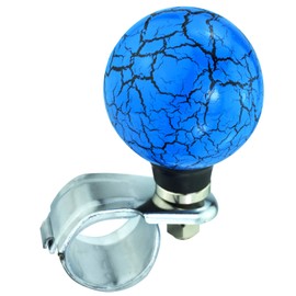 Lunsom perilla de volante redondo de mármol para volante, ayuda a conducir, ayuda a la mayoría de vehículos (azul)