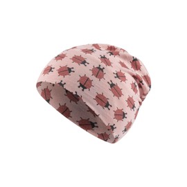 Sterntaler Beanie Ladybird Summer Jersey - Baby Hat Made of Flame Yarn Jersey for Girls with UV Protection 50+ - Lightweight Hat with Print Protects the Head from the Sun, Pale Pink