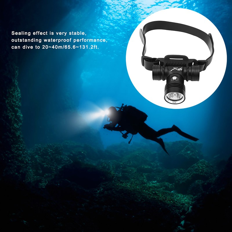 Waterproof LED Diving Headlamp Underwater High Brightness Head Light for