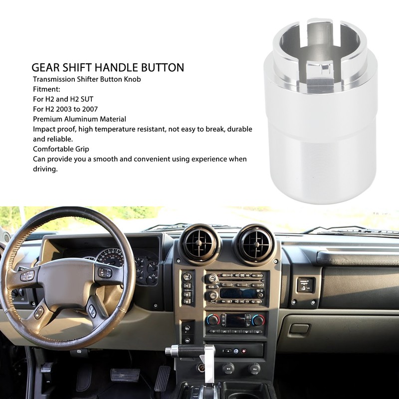 Transmission Shifter Button Knob Aluminum Easy to Install Gear Shift