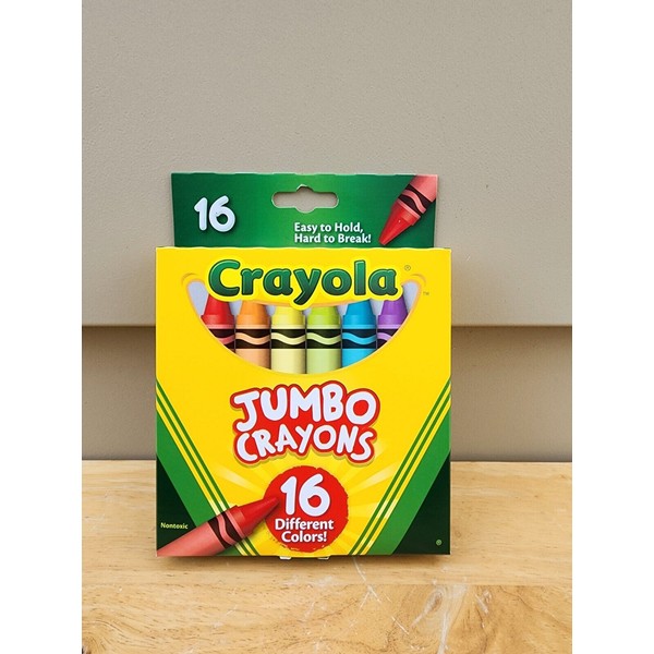 Crayola JUMBO Crayons, Assorted Colors, Great Toddler Crayons, 16 Count