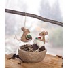Abbott Collection Mouse with Christmas Pudding Ornament, Felt (3" H)