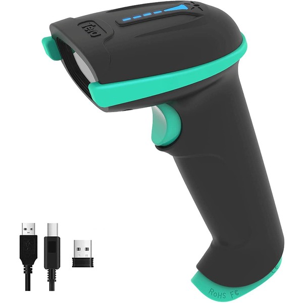 Tera Barcode Scanner Wireless Versatile 2-in-1 (2.4Ghz Wireless+USB 2.0 Wired)
