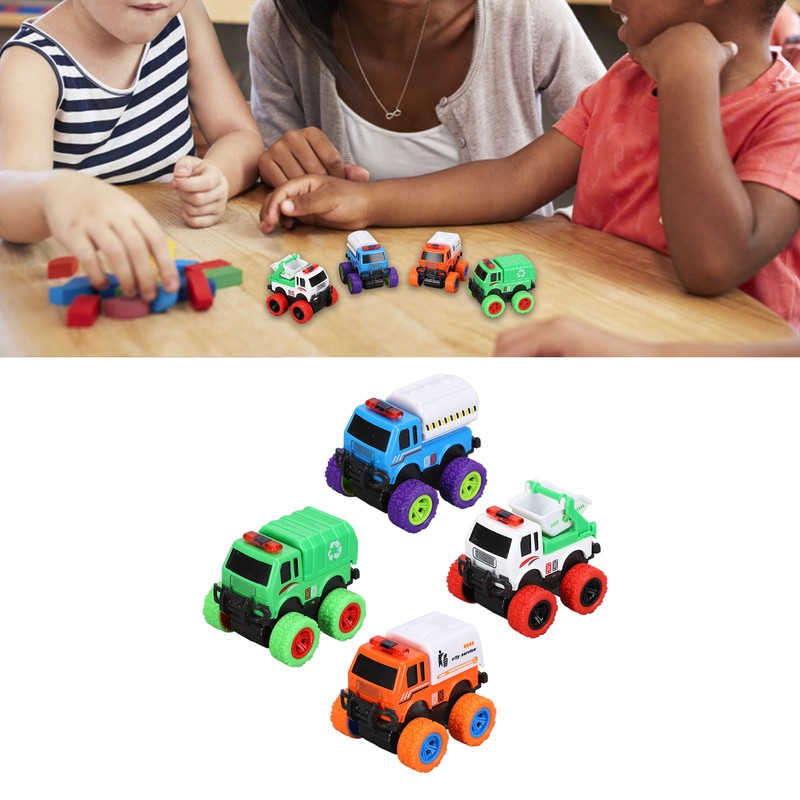 Pull Back City Cars Alloy Cartoon Q Version Sanitation Truck