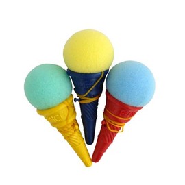 Schnooridoo 12 x Ice Cream Cone with Ball 10 cm – Catch Cup Catch Game Party Bags Children's Birthday Party Giveaway Tombola