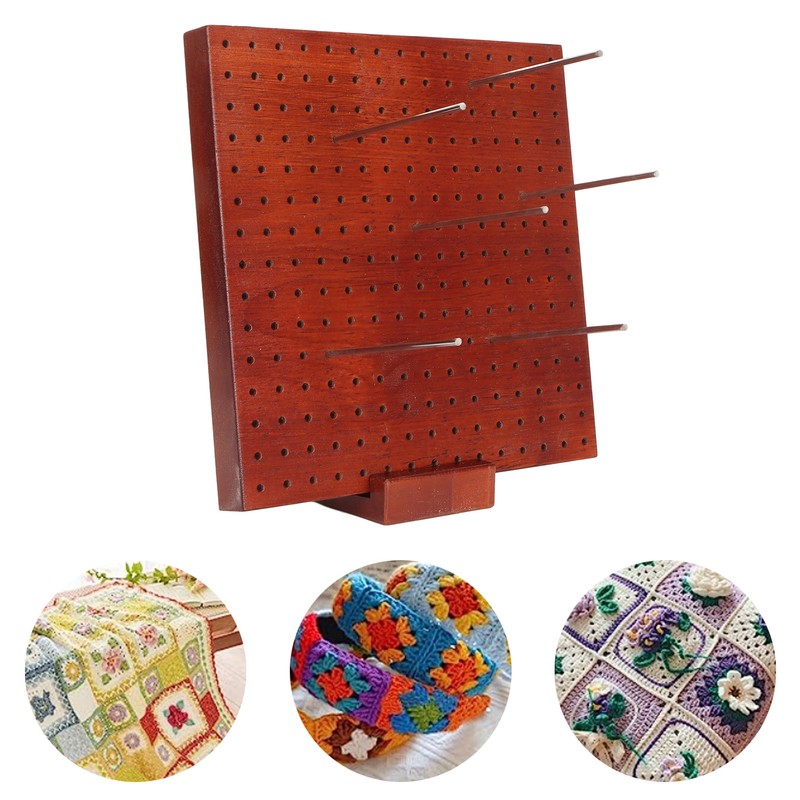 Crochet Blocking Board Wooden Handcrafted Knitting Blocking Mat for Knitting