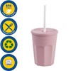 ENGELLAND - 5 x Plastic Cups with Lids, Pink, Drinking
