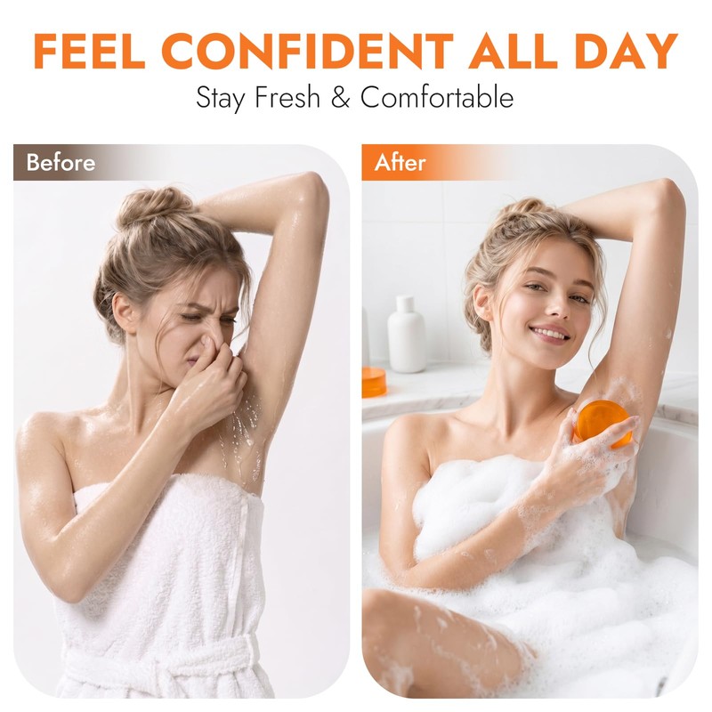 Persimmon Soap Bar 3 Pack, Natural Deodorant Soap for Body