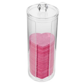 FOMIYES 120pcs Compressed Natural Wood Pulp Facial Cleansing Sponges Heart Shaped Exfoliating Pads for Sensitive Skin Travel Makeup Removal and Daily Use