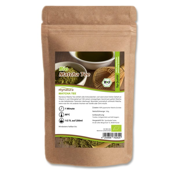 Mynatura Bio Matcha Tee 100g I Japanischer Grüntee I Pulver