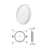 cyclingcolors 5x Ventilation Grille Exhaust Grille Outer Grille Round Total