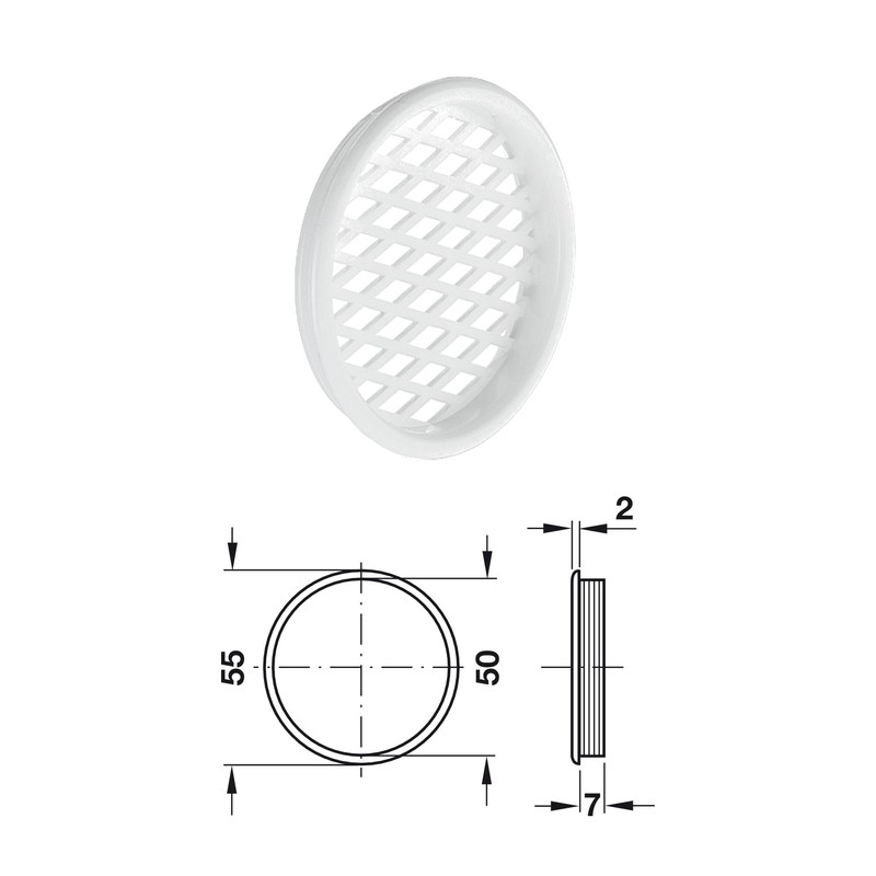 cyclingcolors 5x Ventilation Grille Exhaust Grille Outer Grille Round Total