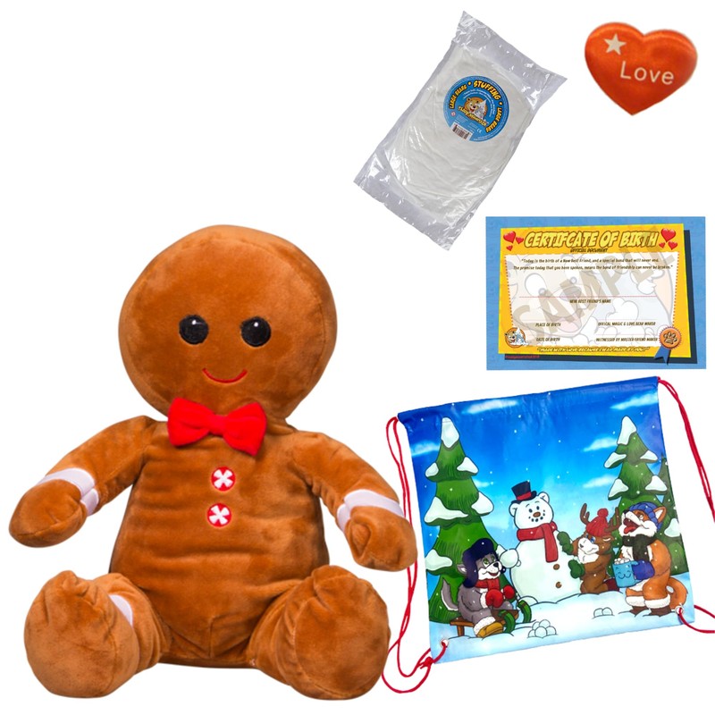 Gingerbread Man - 16 Inch/40cm Build a Teddy Bear Making