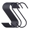 30 Pack Black S Hooks, 3.3 Inch Large S Shaped