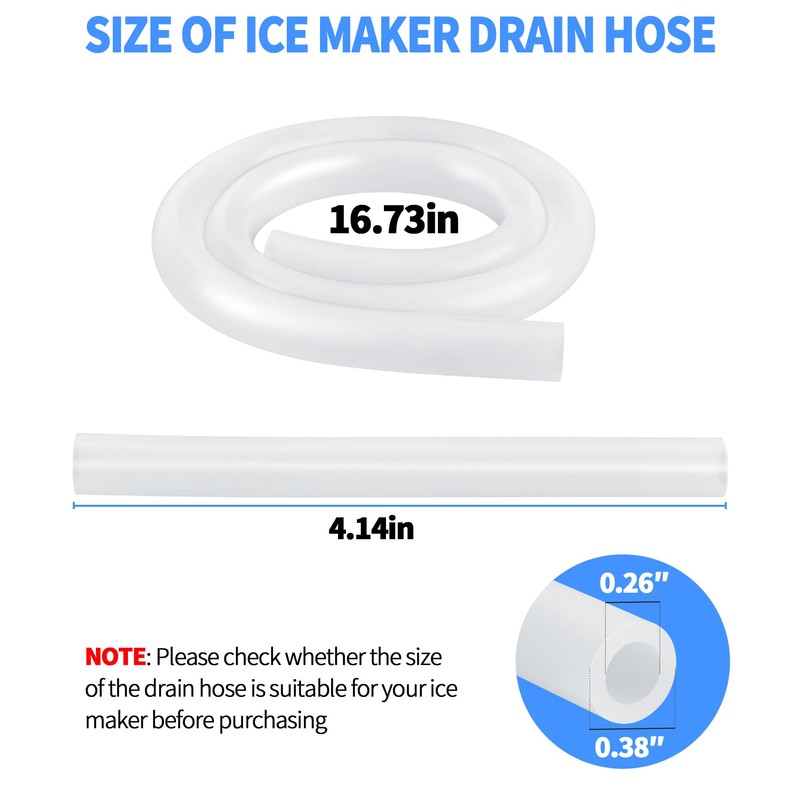 Ice Maker Drain Tube Fit for GE OPAL01GEPKT, Water Line
