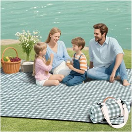 Genovega Waterproof Picnic Blanket Beach Outdoor Camping Mat Extra Large Foldable Cute Big Travel Essential Accessories Gift Park Patio Lawn Garden Grass Ground PlayMusic Festival Concert Must Have