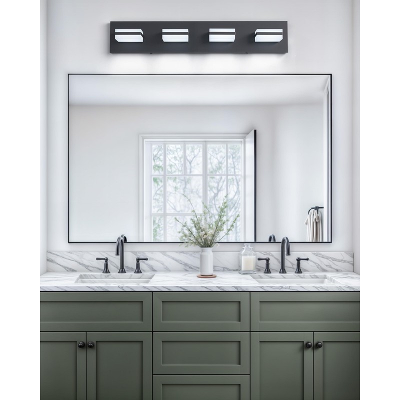 VONLUCE Bathroom Vanity Light Fixture, 4-Light Modern LED Vanity Light,