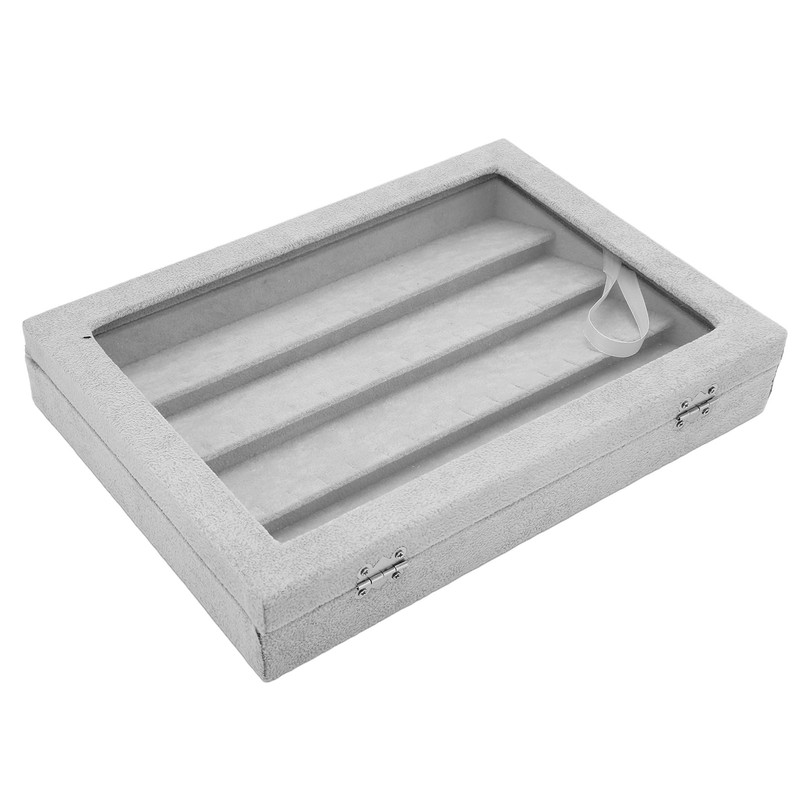 Pin Display Case Transparent Glass Dustproof Pin Collection Display Box
