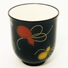 Koransha Teacup Red and Black, 3.3 inches (8.5 cm), Set