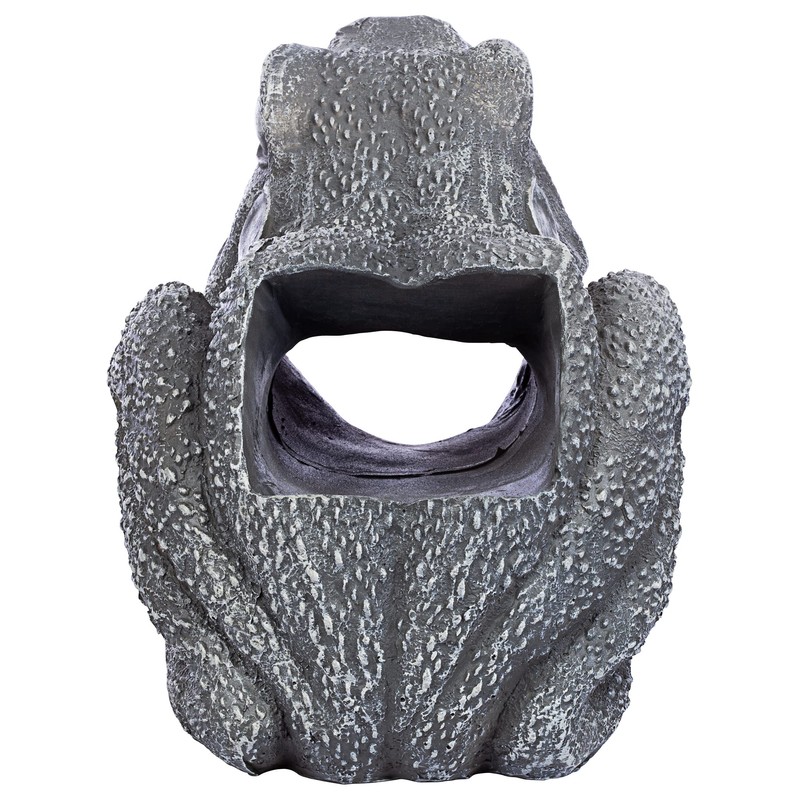 Design Toscano QM7512081 Garden Frog Decorative Object, Grey Stone