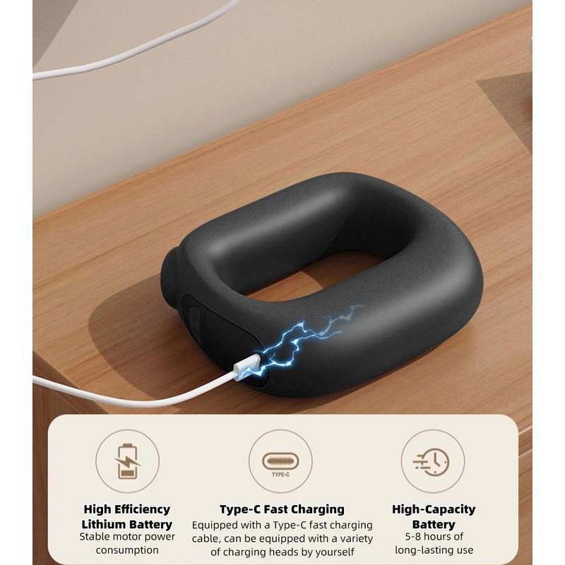 Heatable Fascia Ring Massager with 5 Modes / 5 Intensities,