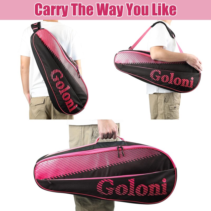 Goloni Tennis Bag 3-4 Racquets with Front Extral Pocket for
