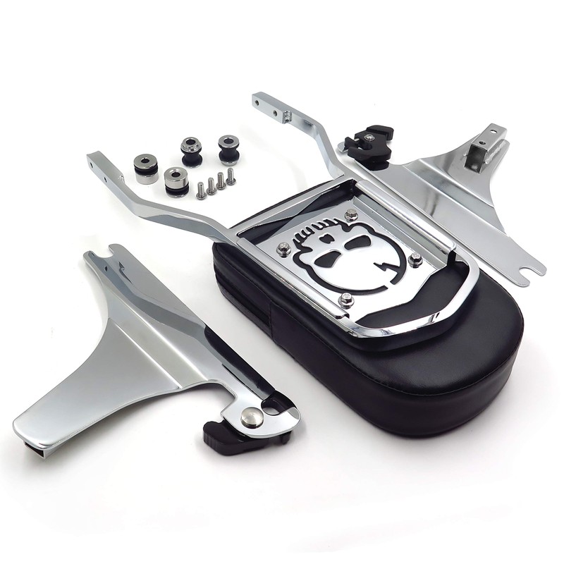 HTTMT MT501-006+SS001-SA Quick Detachable Sissy Bar Passenger Backrest for H-D