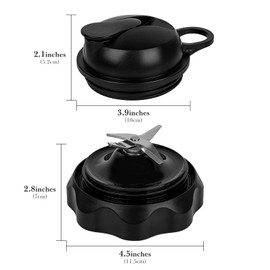 Linkidea Cross Blade Blender Replacement, Blender Parts Accessories Compatible with Nutribullet Blender, Replacement Parts Works with Model NBF50500 (Black)