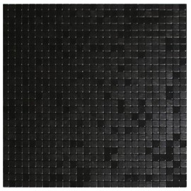 XUANINY 5-Sheet Peel and Stick Backsplash Tiles Black Surface Aluminum Mosaic Sticker for Kitchen (11.41"x11.41" Per Sheet, Pack of 5pcs)