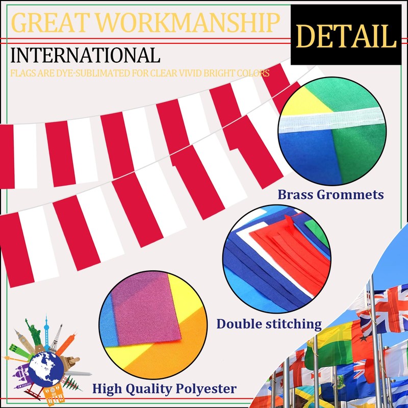 Länder Flaggen (Saitenfahnen 10m:Poland)