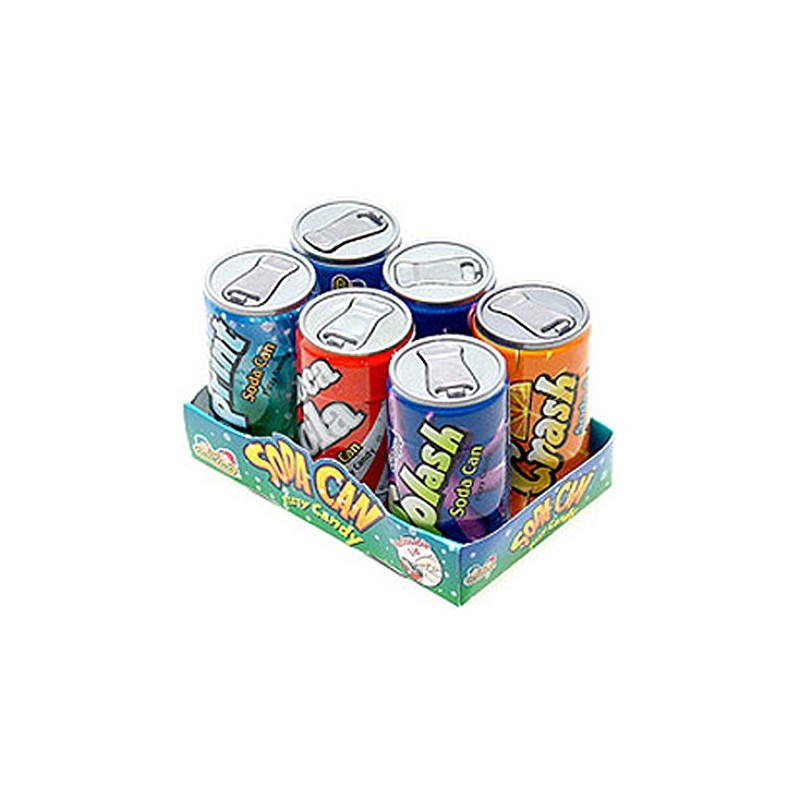 Soda Cans Fizzy Candy Six-Packs 1 Count
