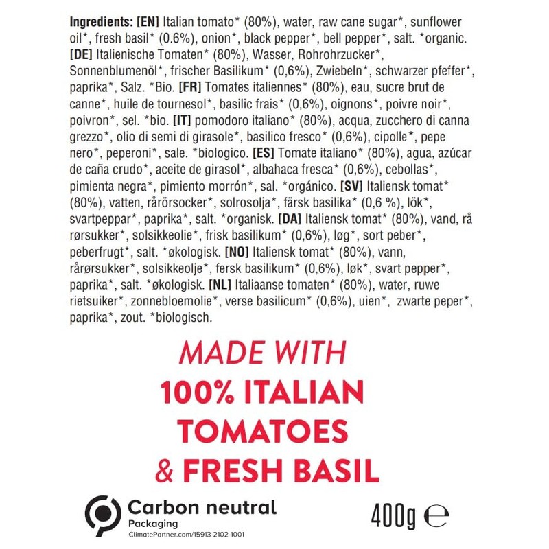 Eat Wholesome Organic Tomato & Basil Soup 400 g