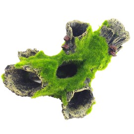 Yueser Aquarium Rock Cave Decoration, 2 Pieces, Resin Decoration Tree Trunk for Small Shrimp/Fish, Hiding Aquarium Decoration