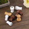 sourcing map Cord Knobs, White Plastic Cord Tassel Drops Pull
